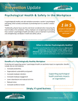 Psychological Health & Safety in the Workplace Prevention Update, WCB PEI