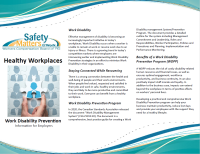 Healthy Workplaces – Work Disability Prevention Information for Employers, WCB PEI