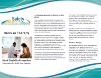Work as Therapy – Work Disability Prevention Information for Health Care Providers, WCB PEI